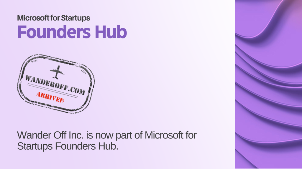 Wander Off Inc. Joins Microsoft Startups Founders Hub 2023